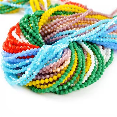 6mm bicone glass beads